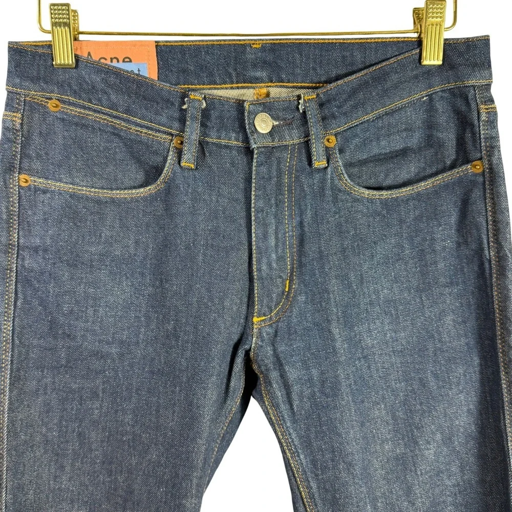 Acne Studios Blå Konst Floragatan Stockholm Max Indigo Jeans NWOT Slim Fit 30x32